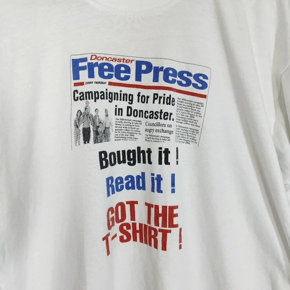 Hanes Top Vintage T-Shirt Size XL Free Press Doncaster Short Sleeve - Picture 3 of 7